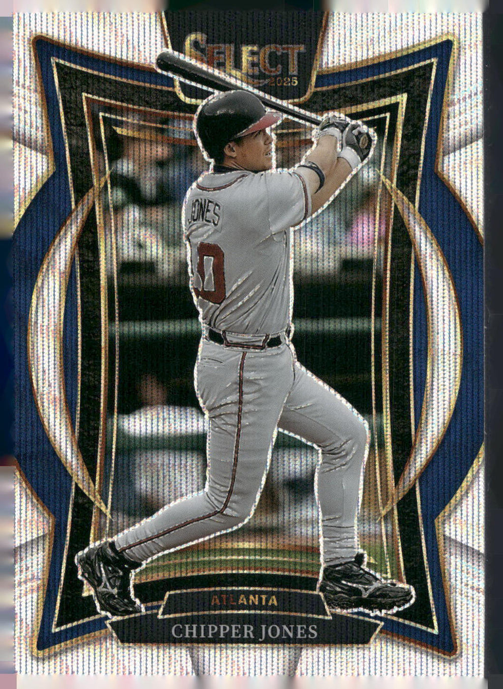 2025 Panini Select #15 Chipper Jones Silver Wave Prizms