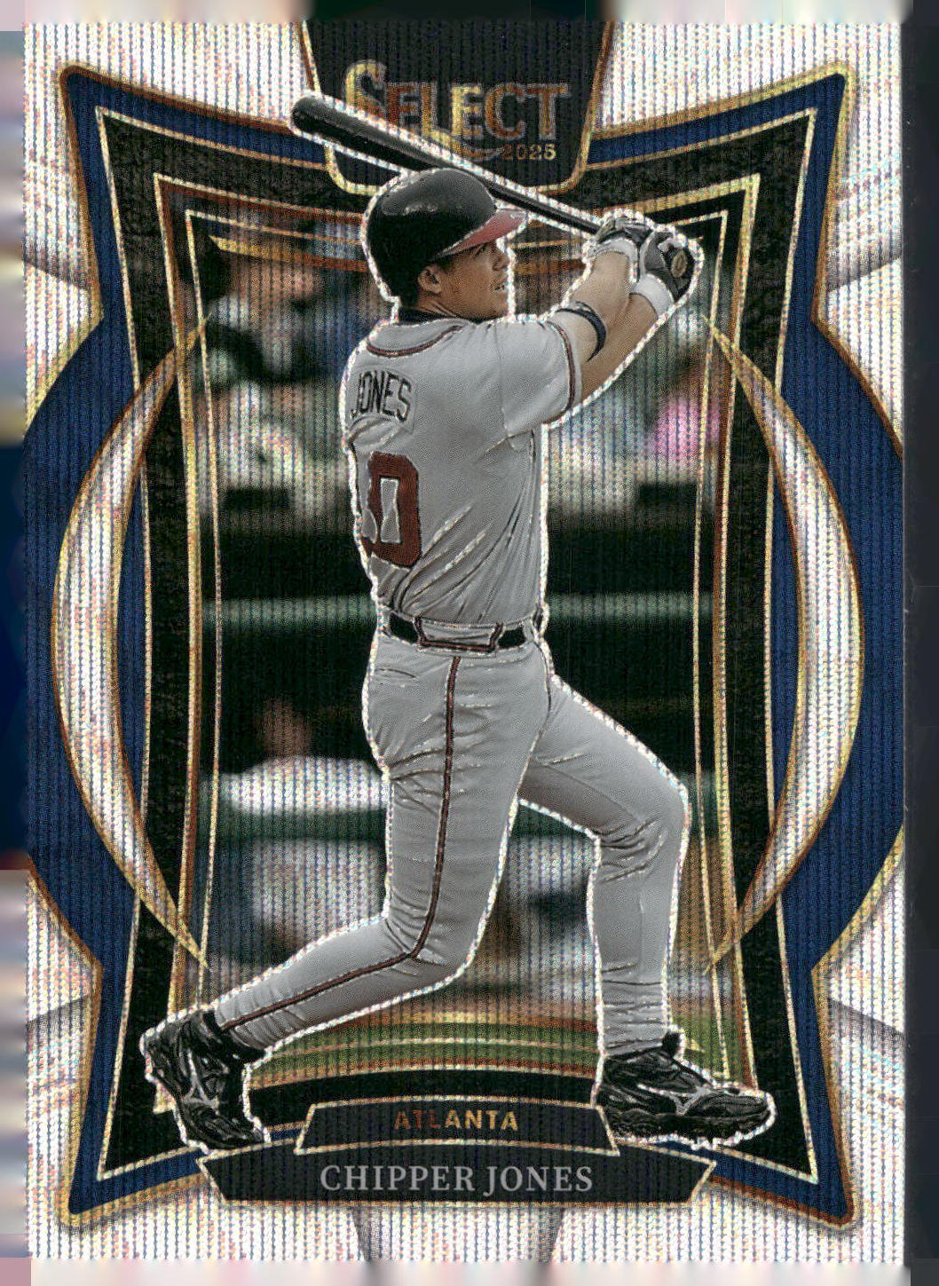 2025 Panini Select #15 Chipper Jones Silver Wave Prizms
