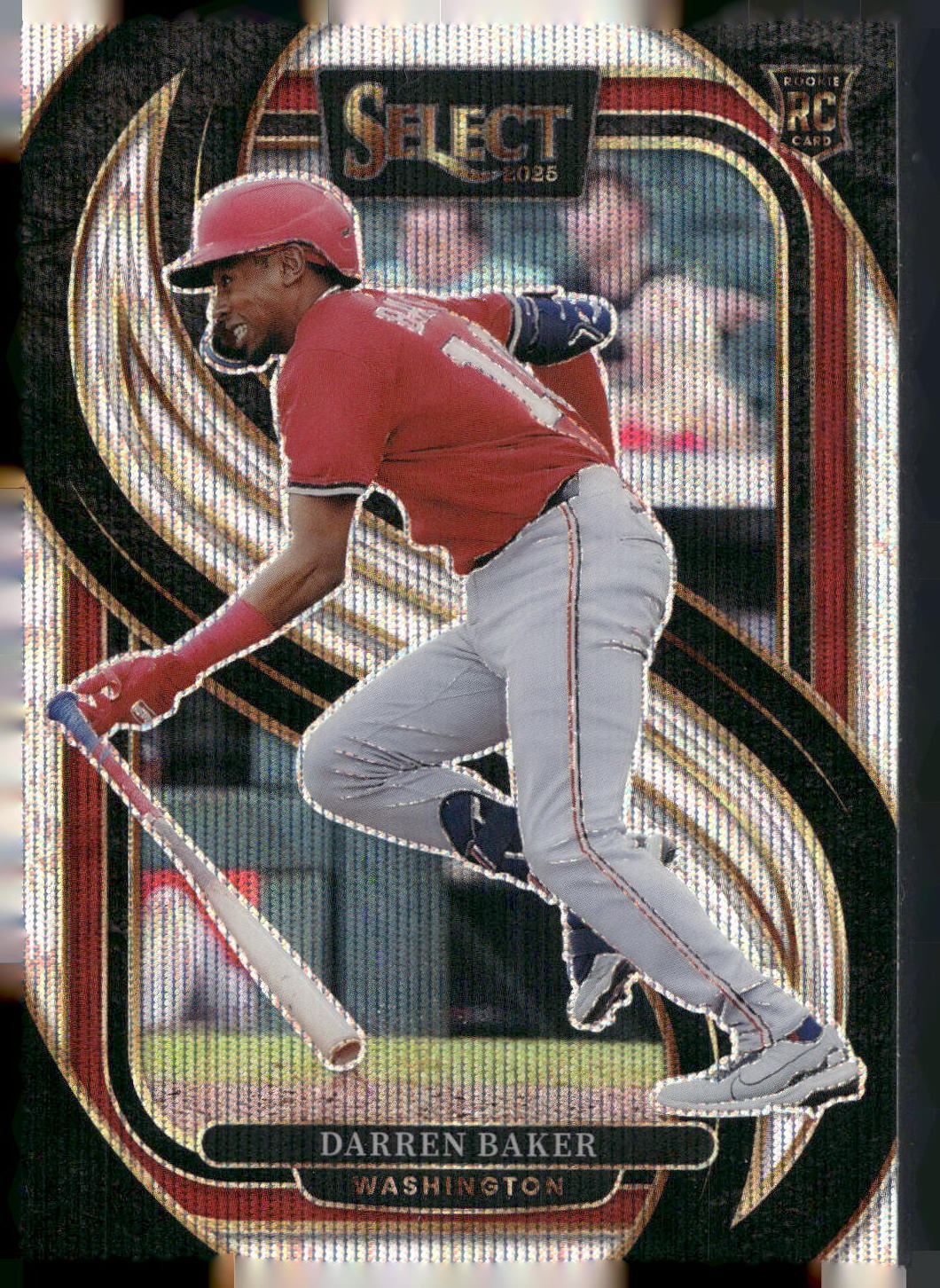2025 Panini Select #200 Darren Baker Silver Wave Prizms