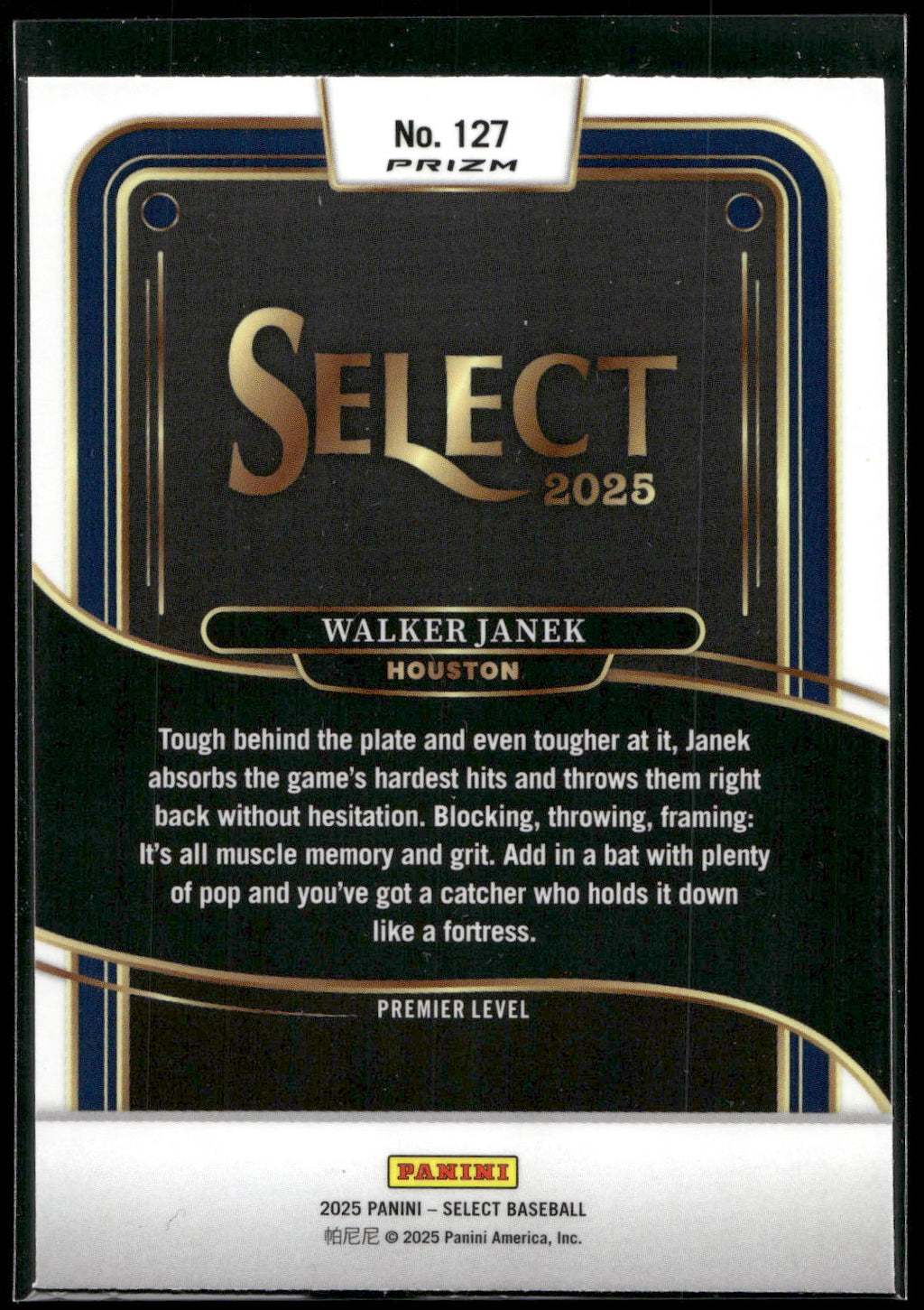 2025 Panini Select #127 Walker Janek Silver Prizms