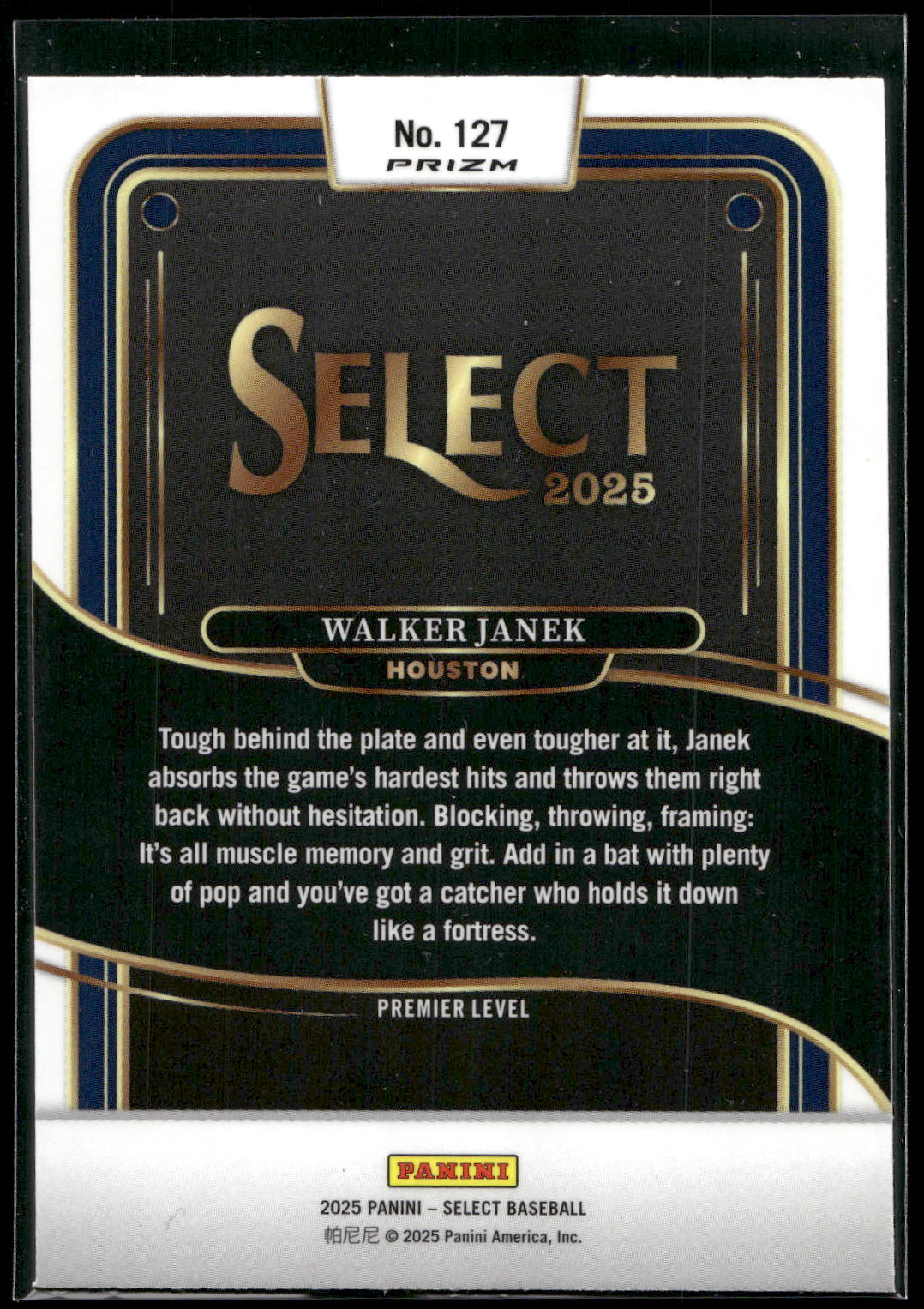 2025 Panini Select #127 Walker Janek Silver Prizms