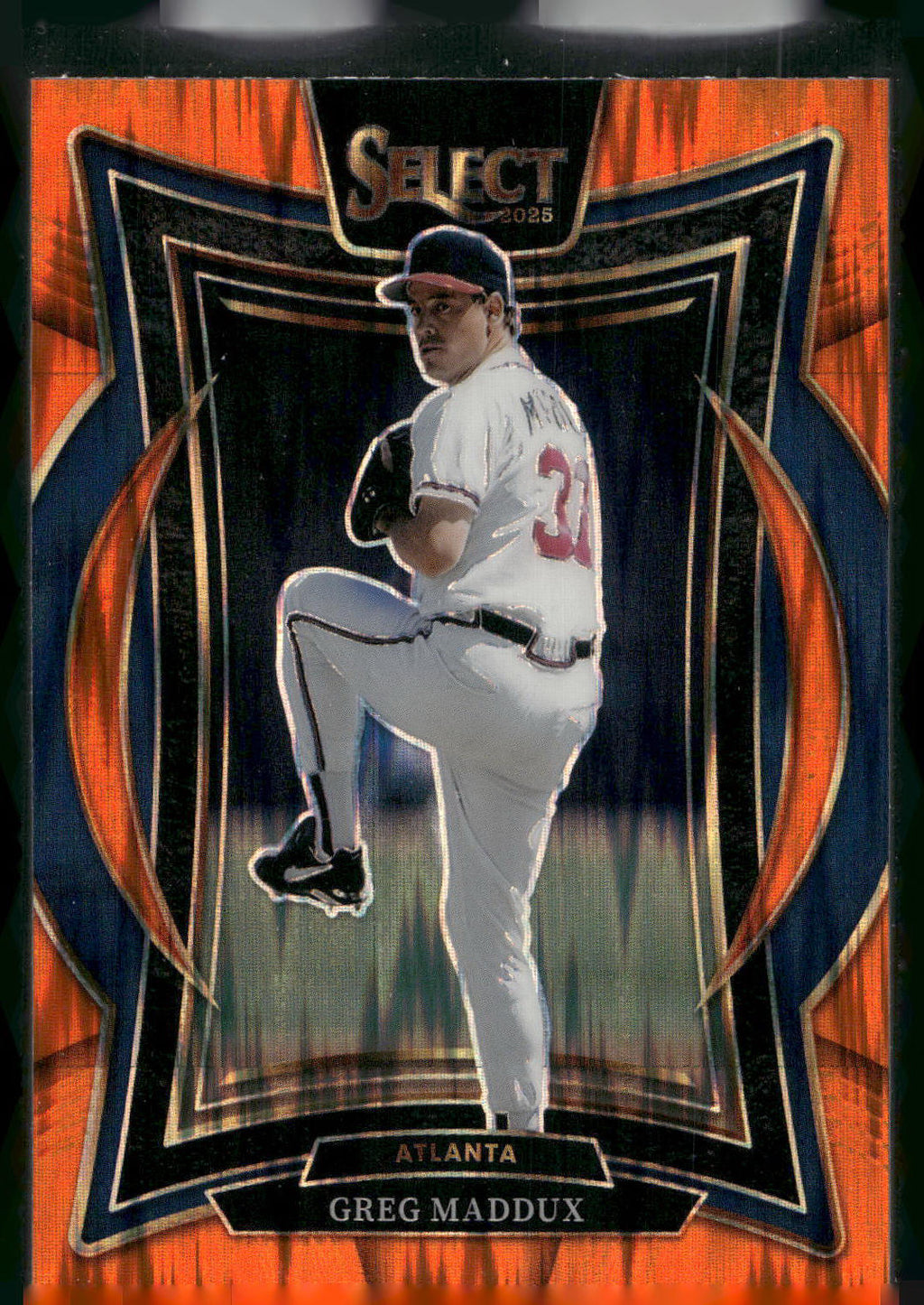2025 Panini Select #85 Greg Maddux Orange Flash Prizms