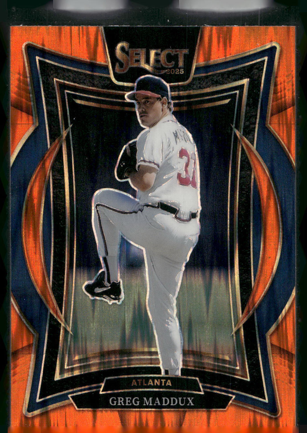 2025 Panini Select #85 Greg Maddux Orange Flash Prizms