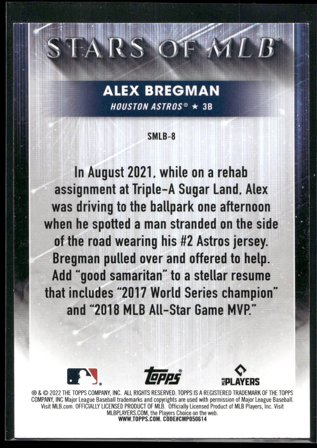 2022 Topps #SMLB-8 Alex Bregman Stars of MLB