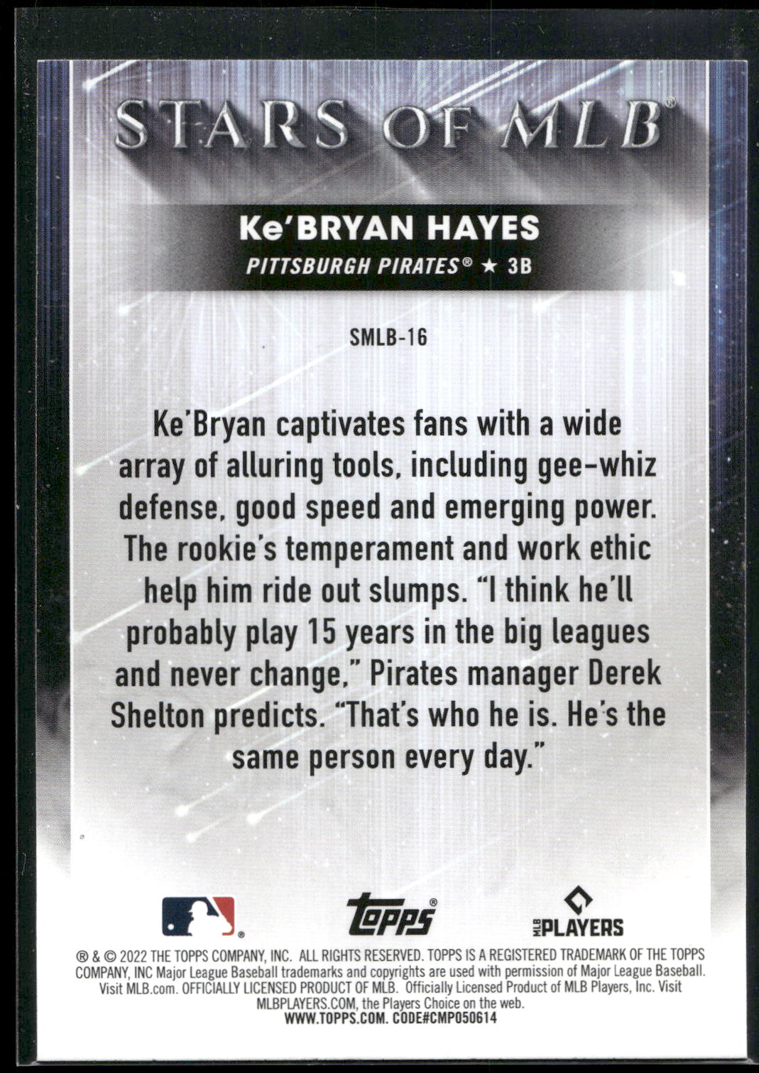 2022 Topps #SMLB-16 Ke'Bryan Hayes Stars of MLB