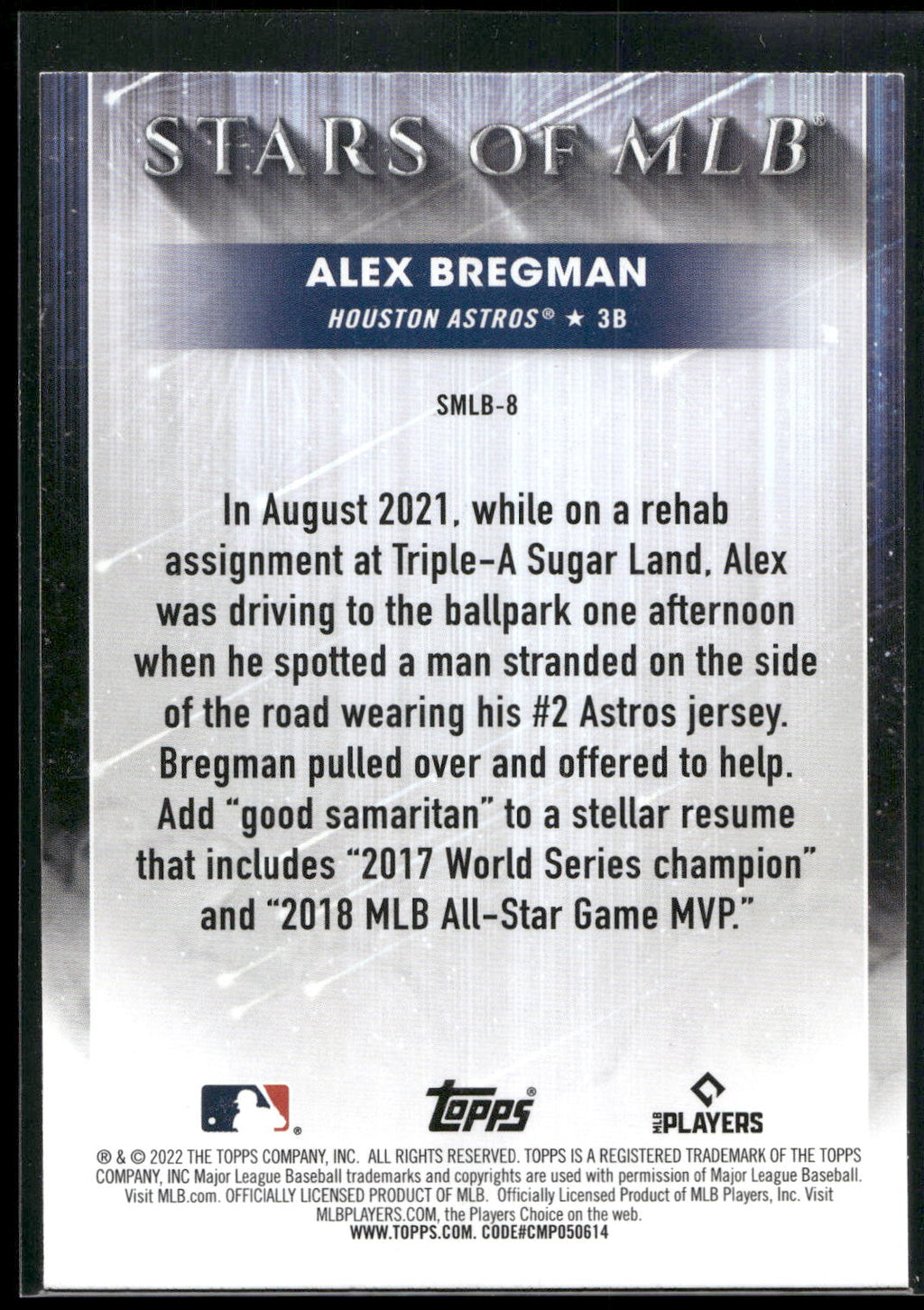 2022 Topps #SMLB-8 Alex Bregman Stars of MLB