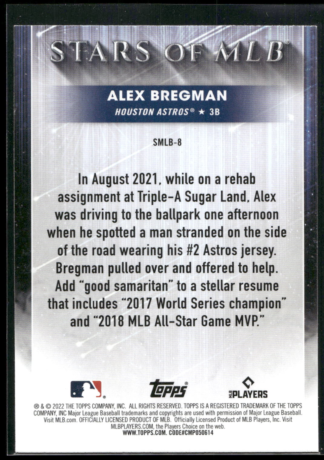 2022 Topps #SMLB-8 Alex Bregman Stars of MLB