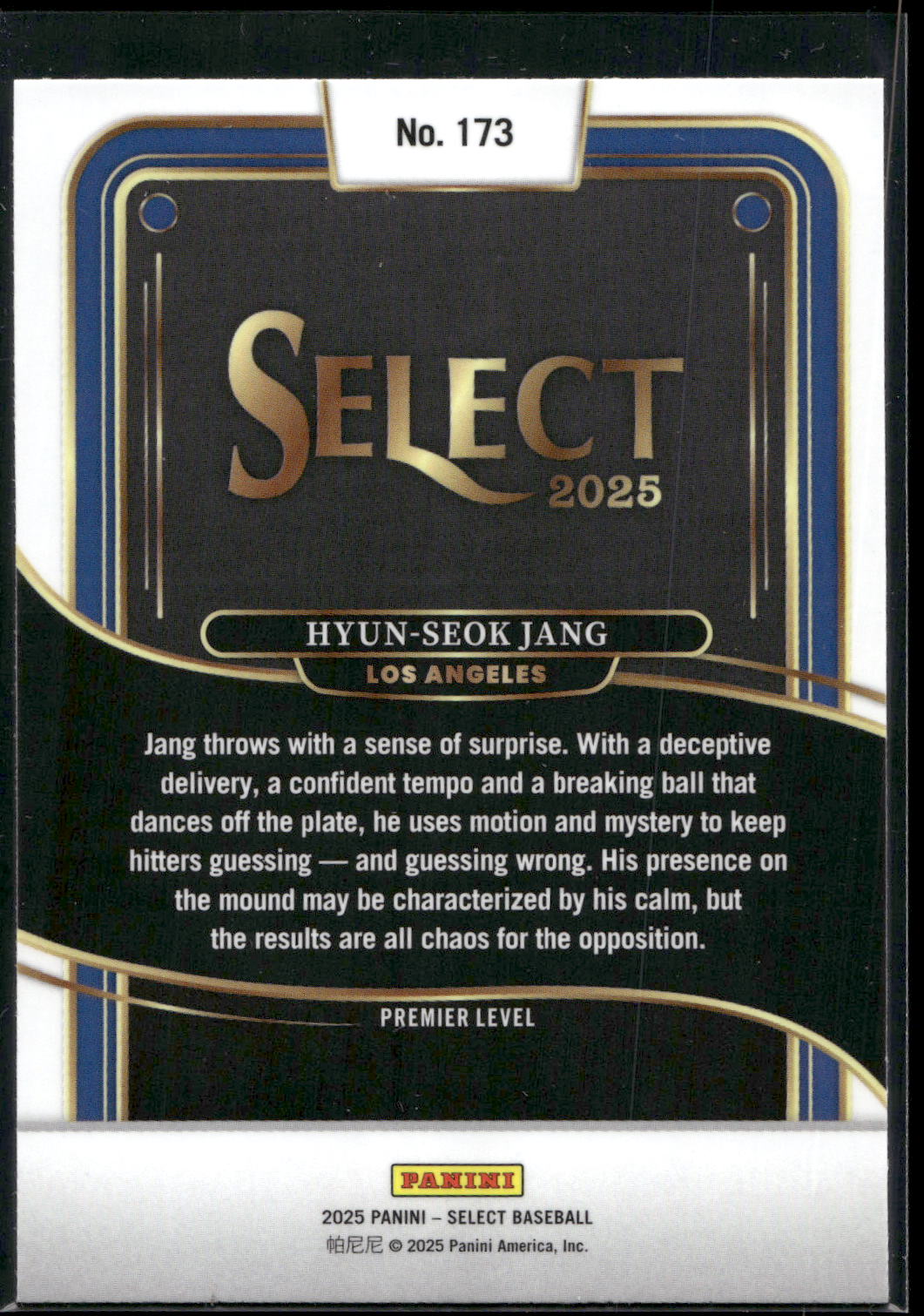 2025 Panini Select #173 Hyun-Seok Jang