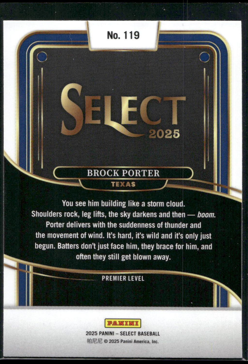 2025 Panini Select #119 Brock Porter