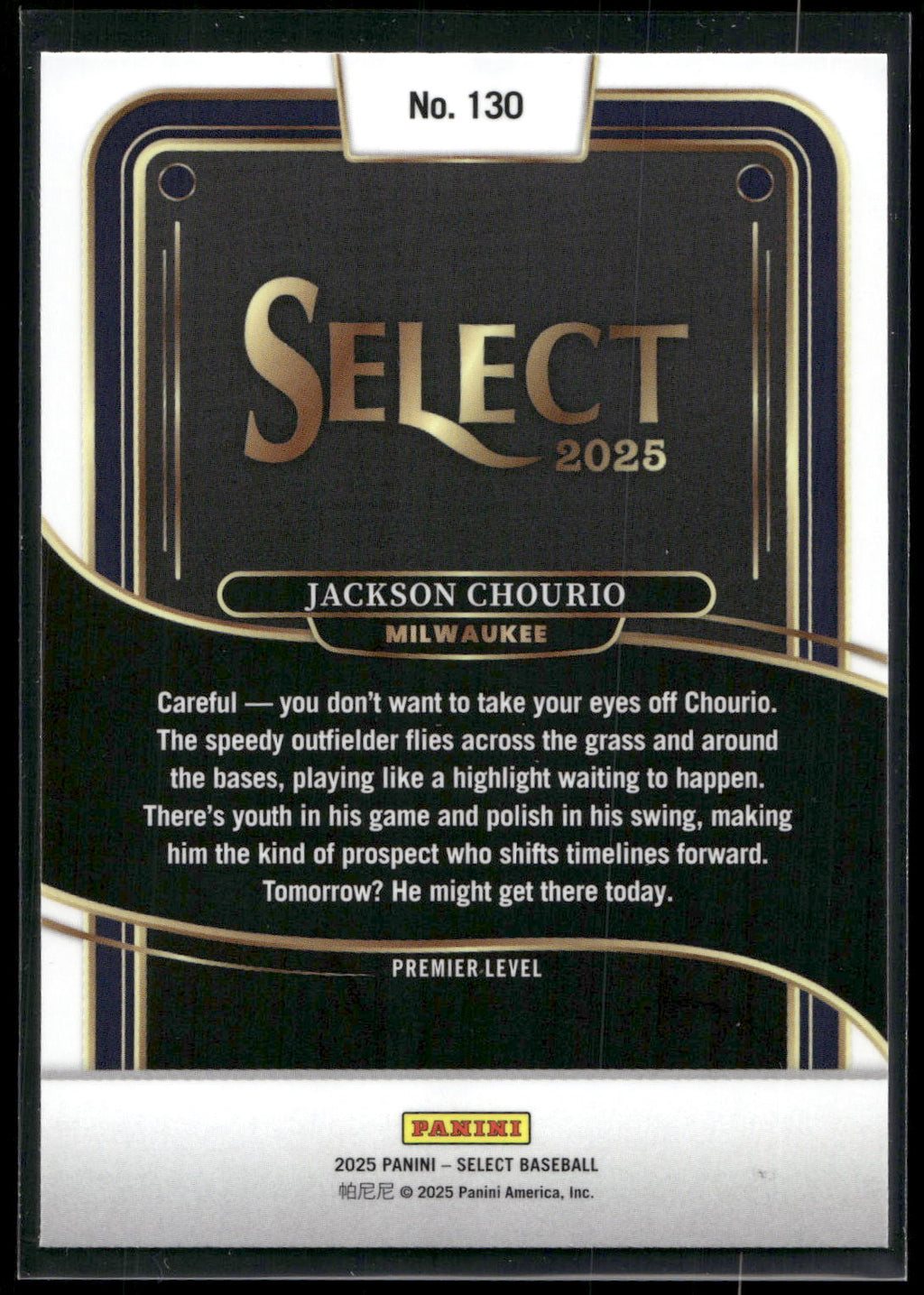 2025 Panini Select #130 Jackson Chourio