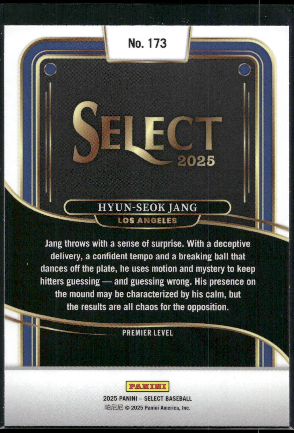 2025 Panini Select #173 Hyun-Seok Jang