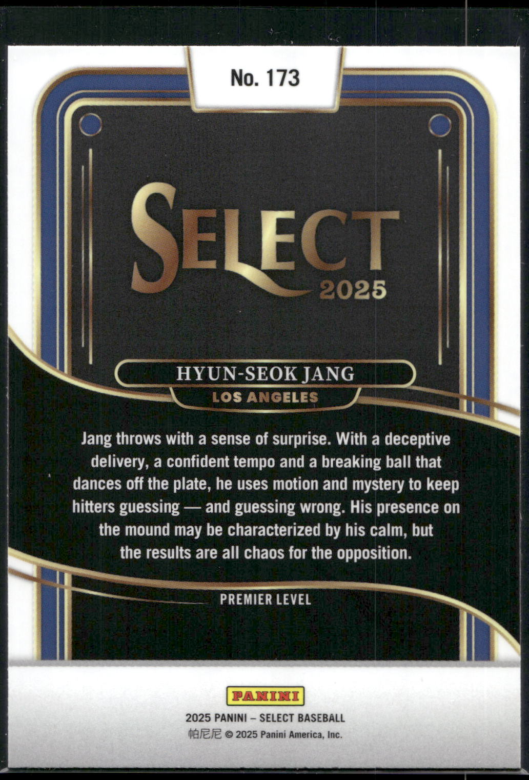 2025 Panini Select #173 Hyun-Seok Jang