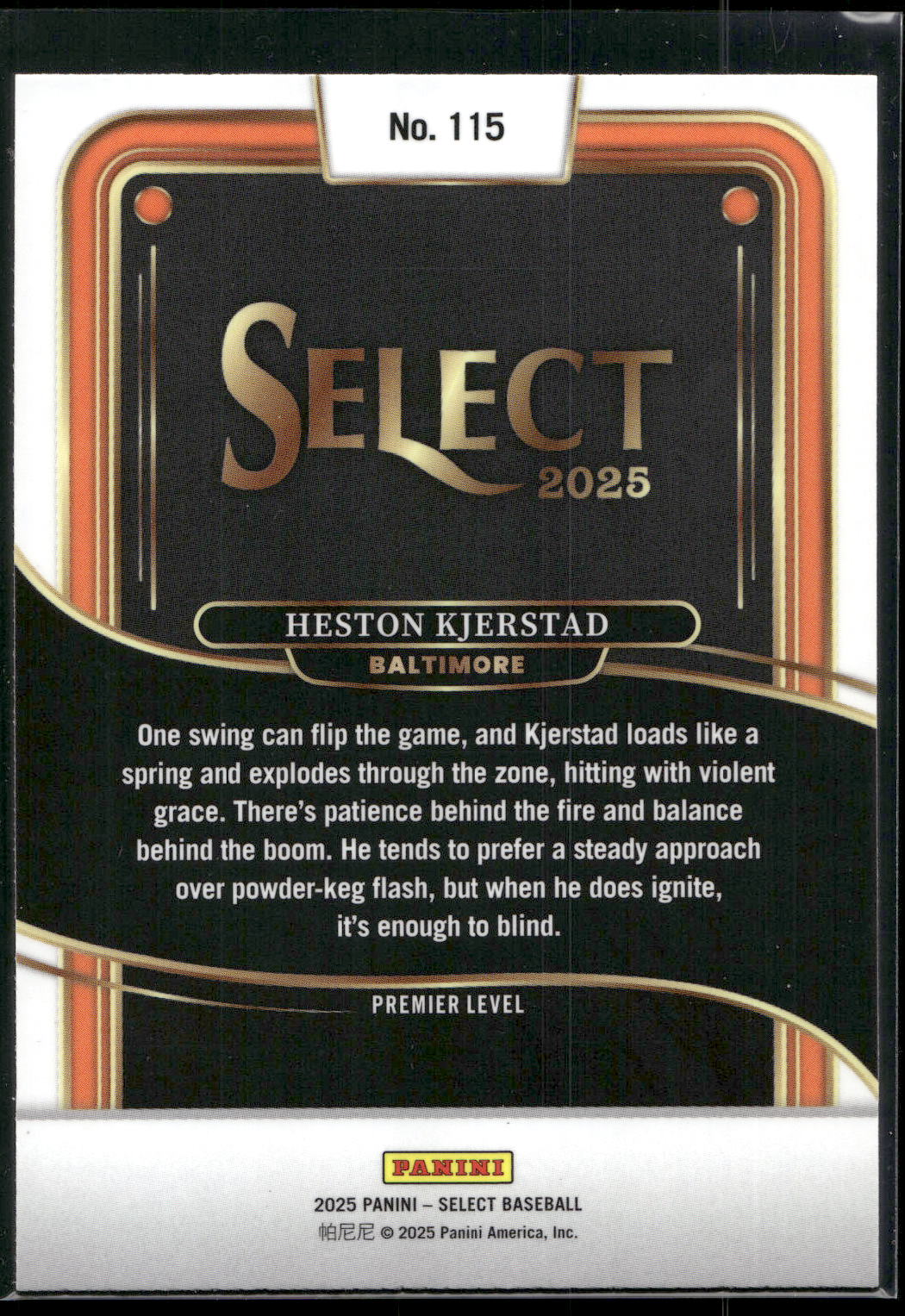 2025 Panini Select #115 Heston Kjerstad