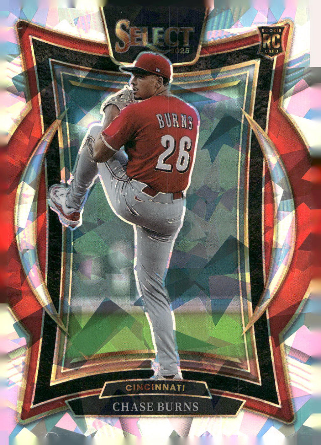 2025 Panini Select #94 Chase Burns Silver Prizms