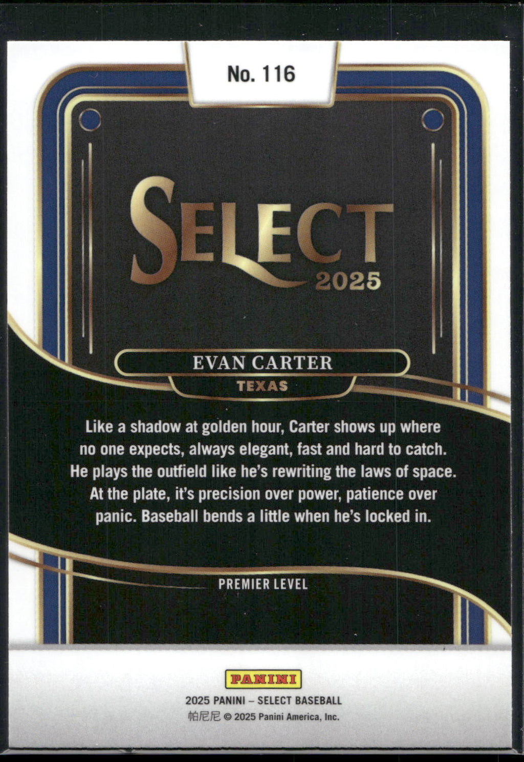 2025 Panini Select #116 Evan Carter