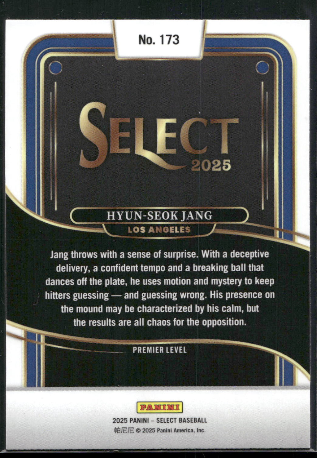 2025 Panini Select #173 Hyun-Seok Jang