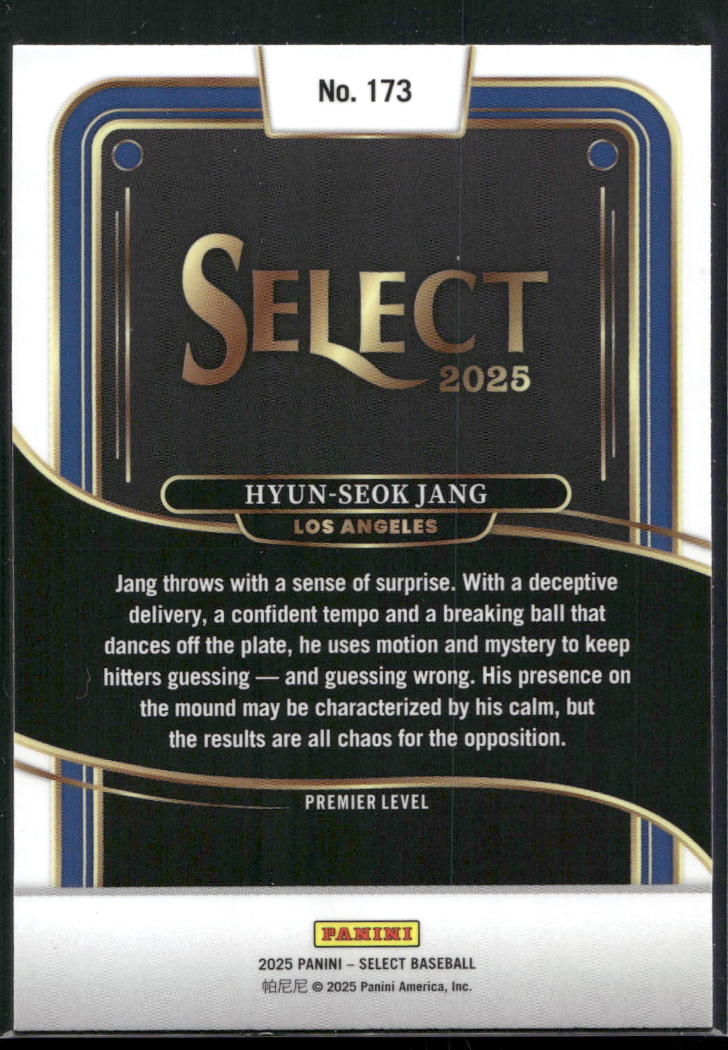 2025 Panini Select #173 Hyun-Seok Jang