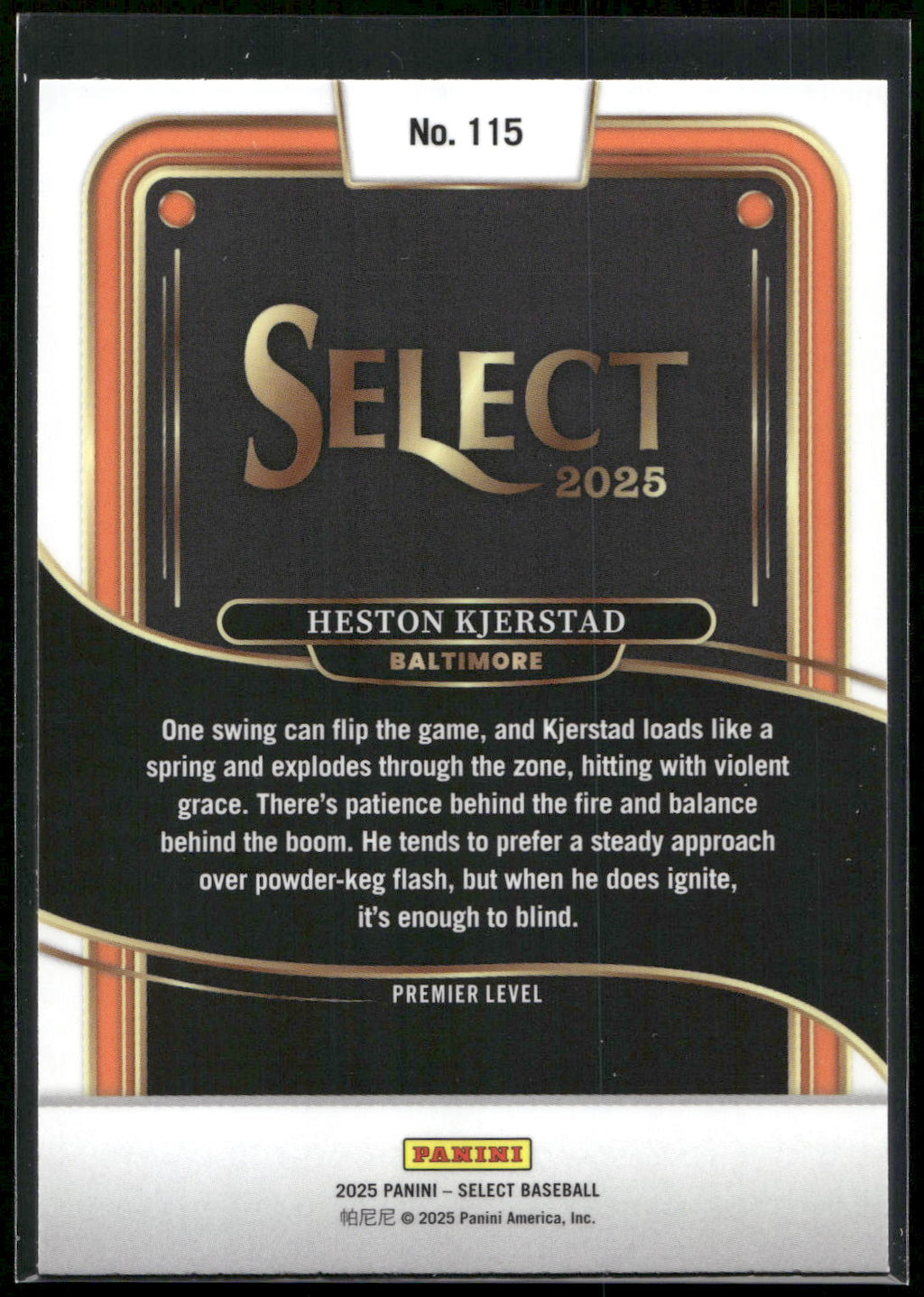 2025 Panini Select #115 Heston Kjerstad