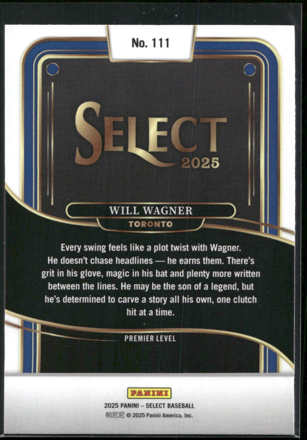 2025 Panini Select #111 Will Wagner