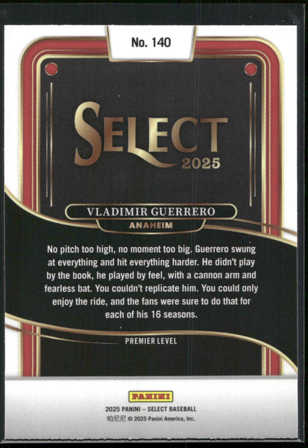 2025 Panini Select #140 Vladimir Guerrero