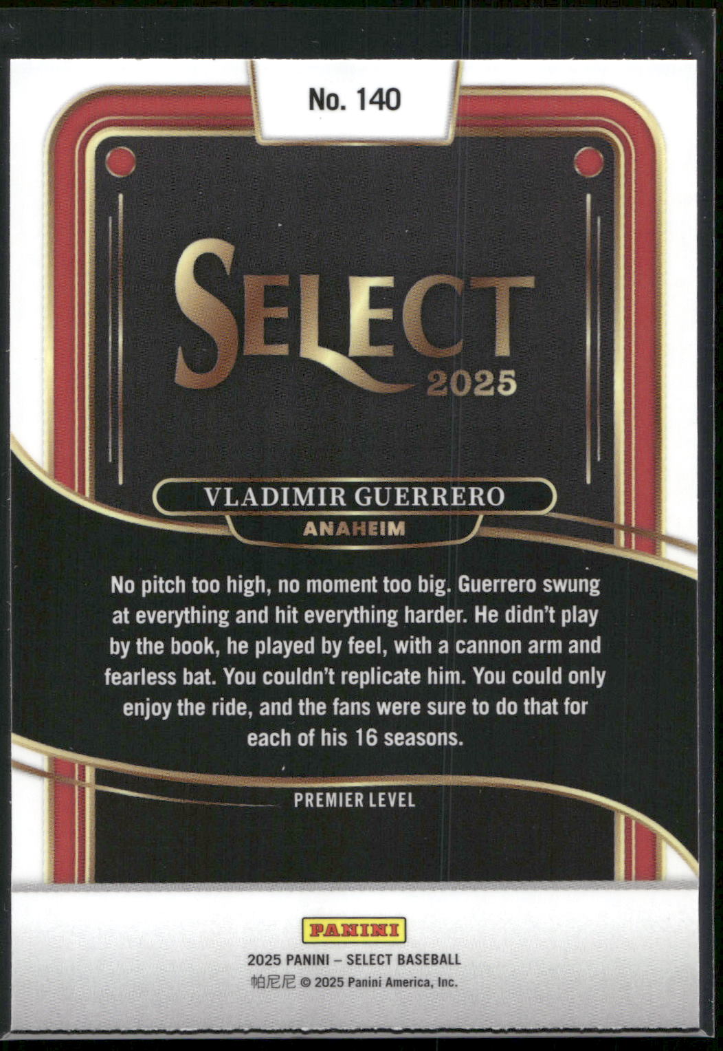2025 Panini Select #140 Vladimir Guerrero