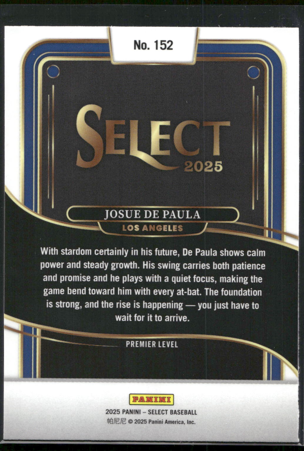 2025 Panini Select #152 Josue De Paula