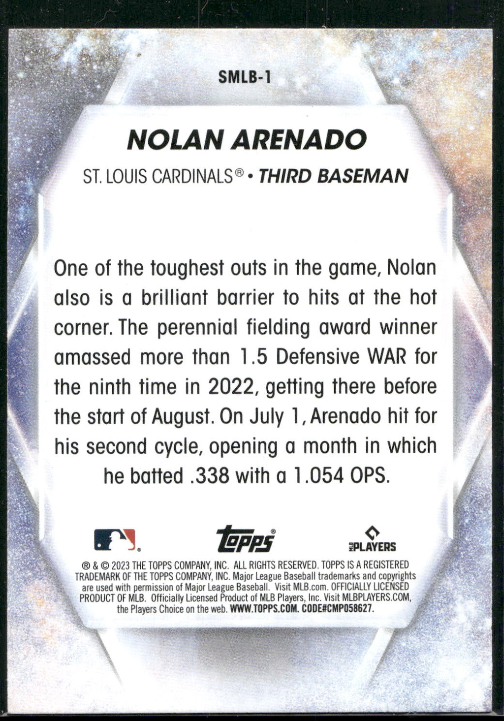 2023 Topps #SMLB-1 Nolan Arenado Stars of MLB