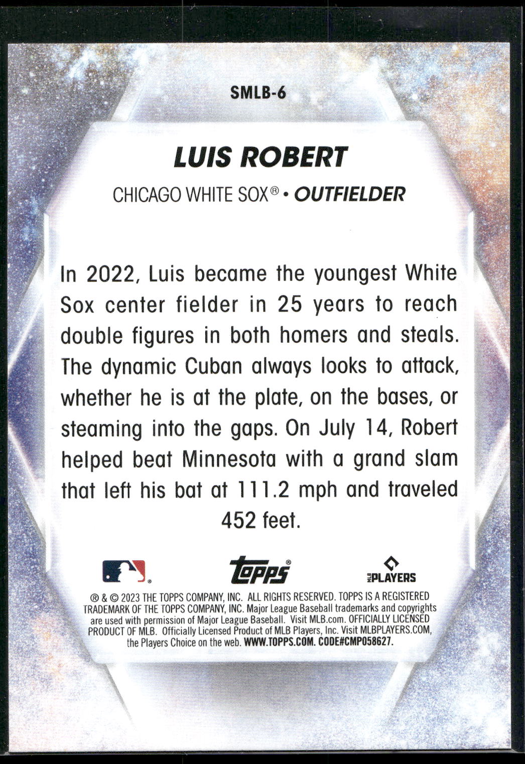 2023 Topps #SMLB-6 Luis Robert Stars of MLB