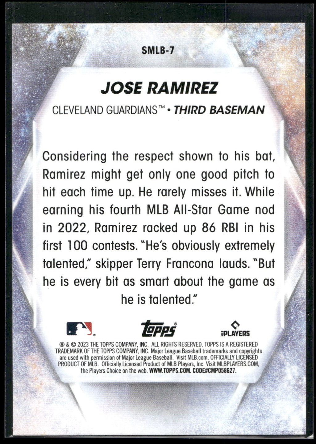 2023 Topps #SMLB-7 José Ramírez Stars of MLB