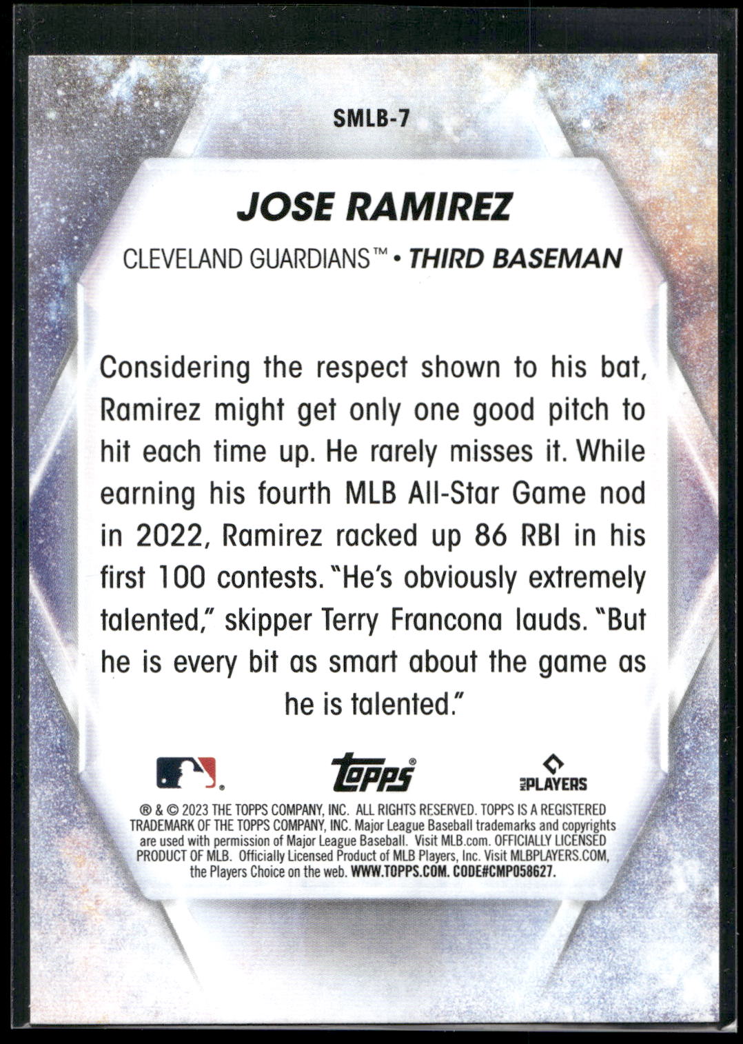 2023 Topps #SMLB-7 José Ramírez Stars of MLB