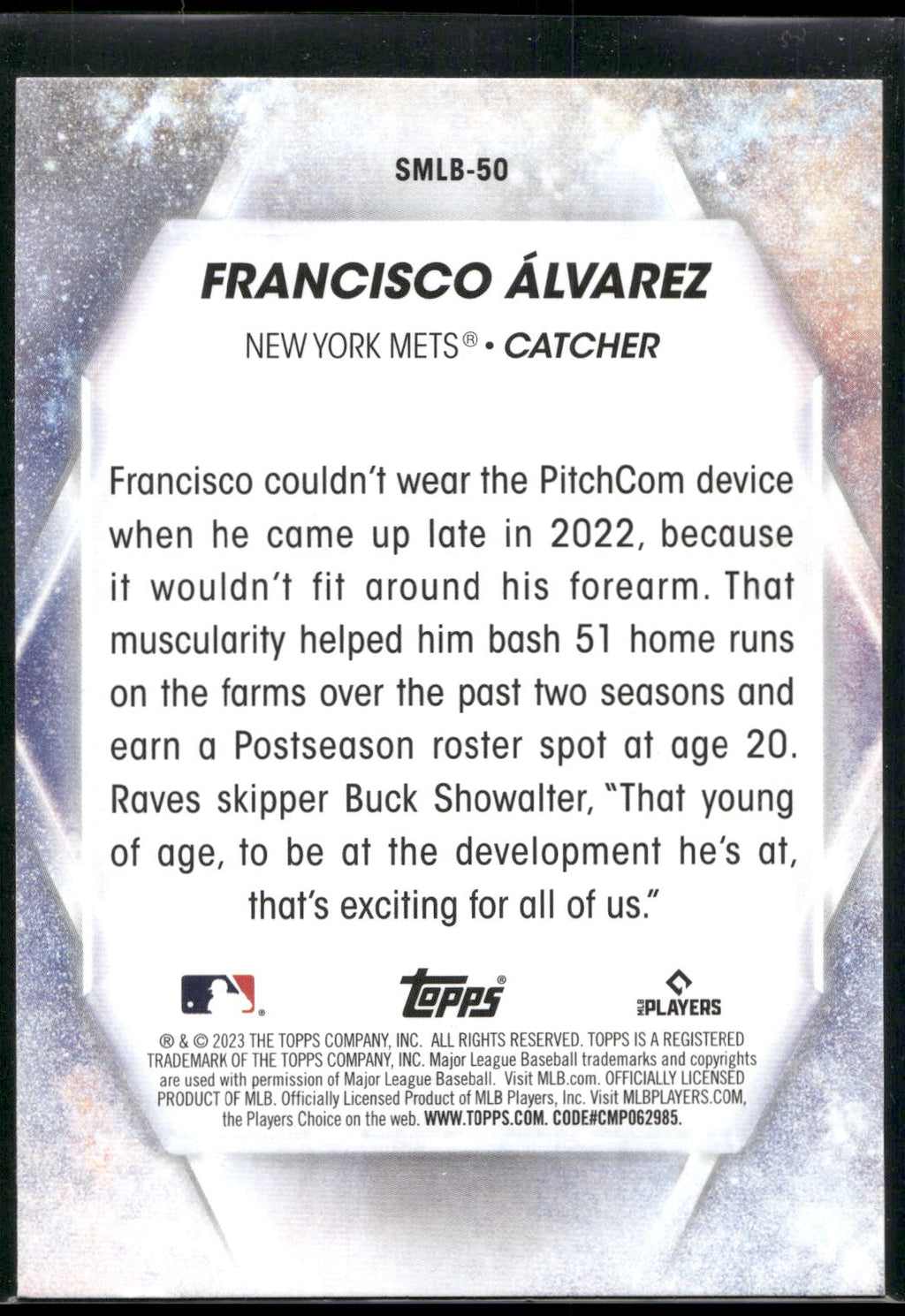 2023 Topps #SMLB-50 Francisco Álvarez Stars of MLB