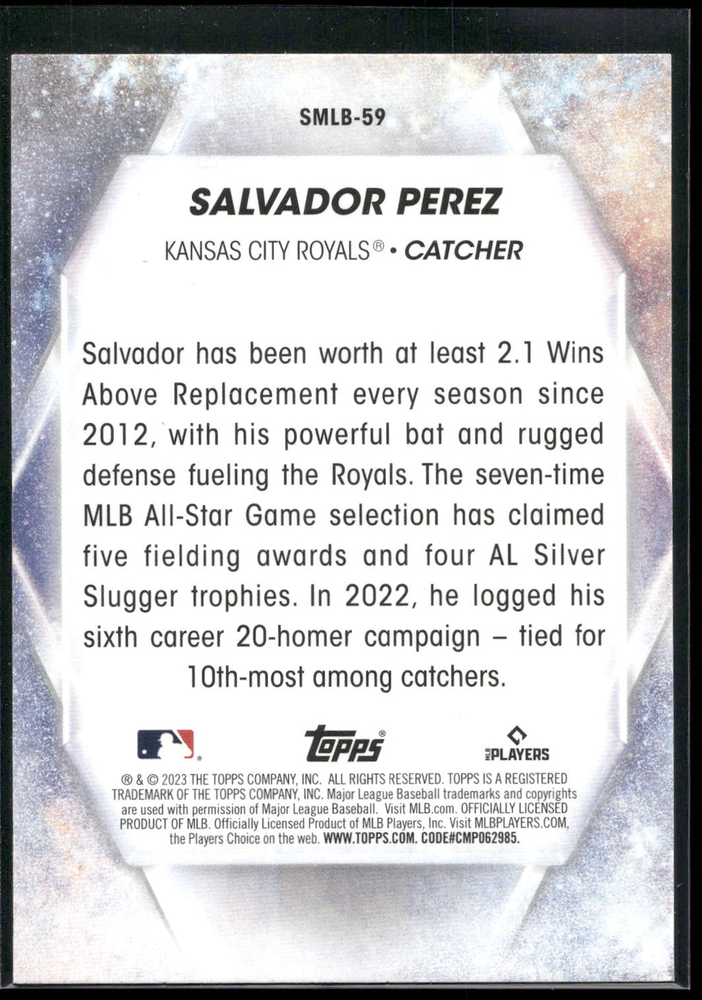 2023 Topps #SMLB-59 Salvador Perez Stars of MLB