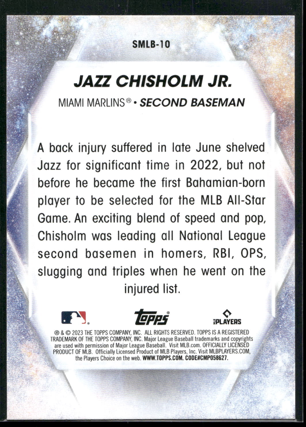 2023 Topps #SMLB-10 Jazz Chisholm Jr. Stars of MLB