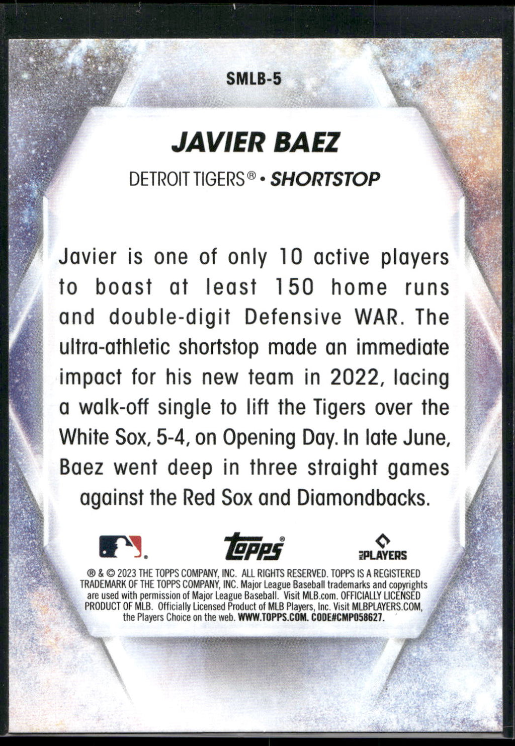 2023 Topps #SMLB-5 Javier Báez Stars of MLB
