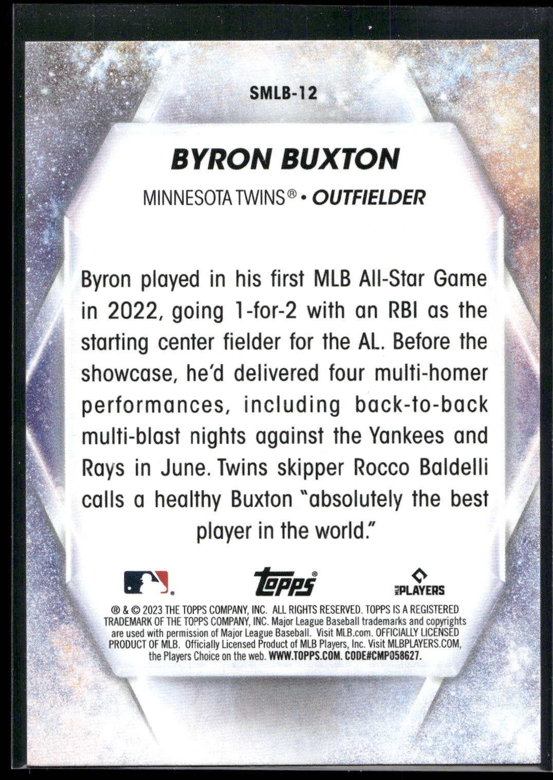 2023 Topps #SMLB-12 Byron Buxton Stars of MLB