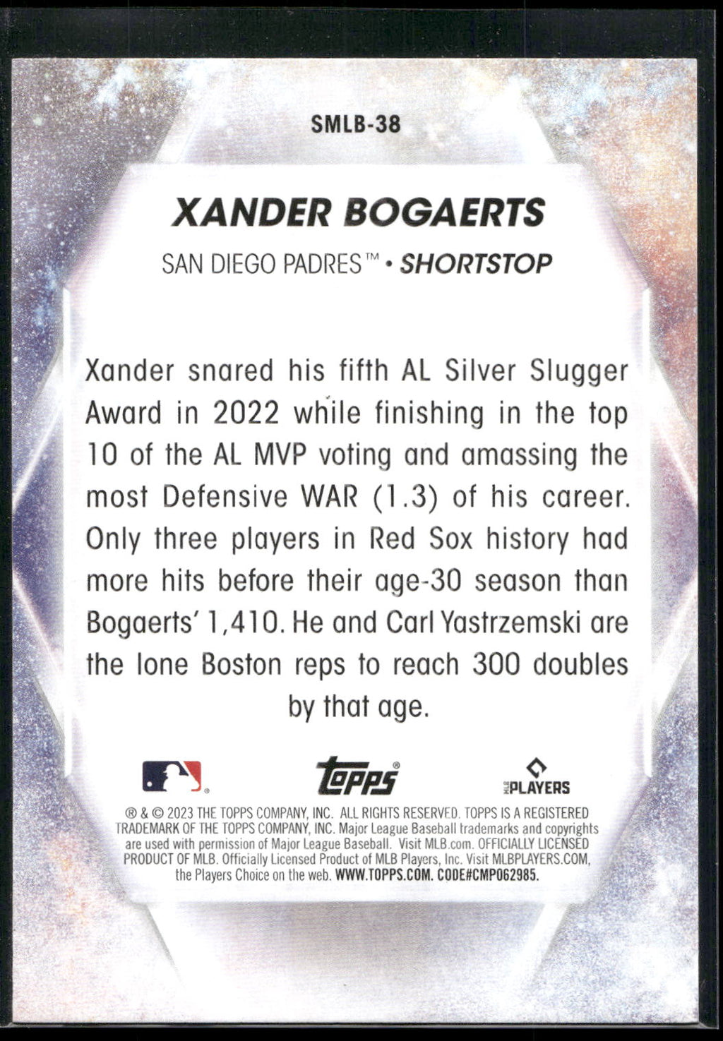 2023 Topps #SMLB-38 Xander Bogaerts Stars of MLB