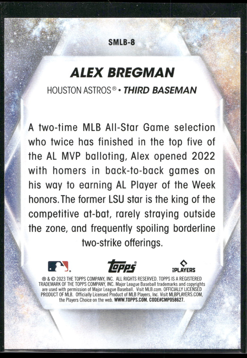 2023 Topps #SMLB-8 Alex Bregman Stars of MLB