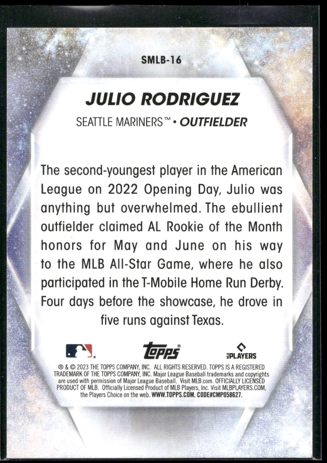 2023 Topps #SMLB-16 Julio Rodriguez Stars of MLB