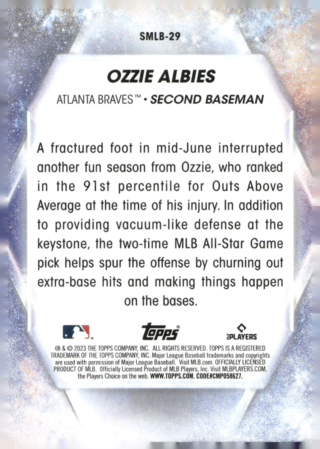 2023 Topps #SMLB-29 Ozzie Albies Stars of MLB