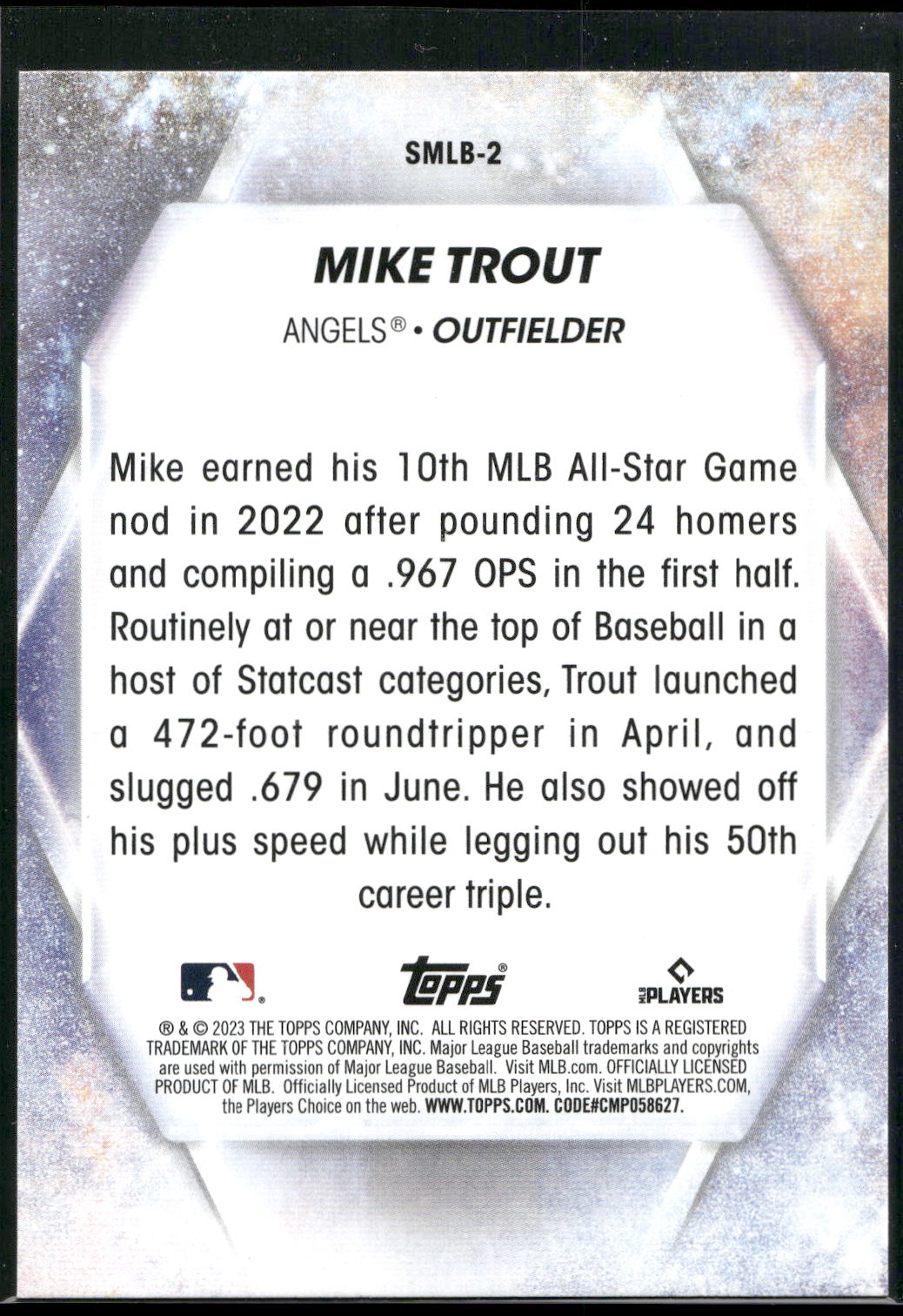 2023 Topps #SMLB-2 Mike Trout Stars of MLB