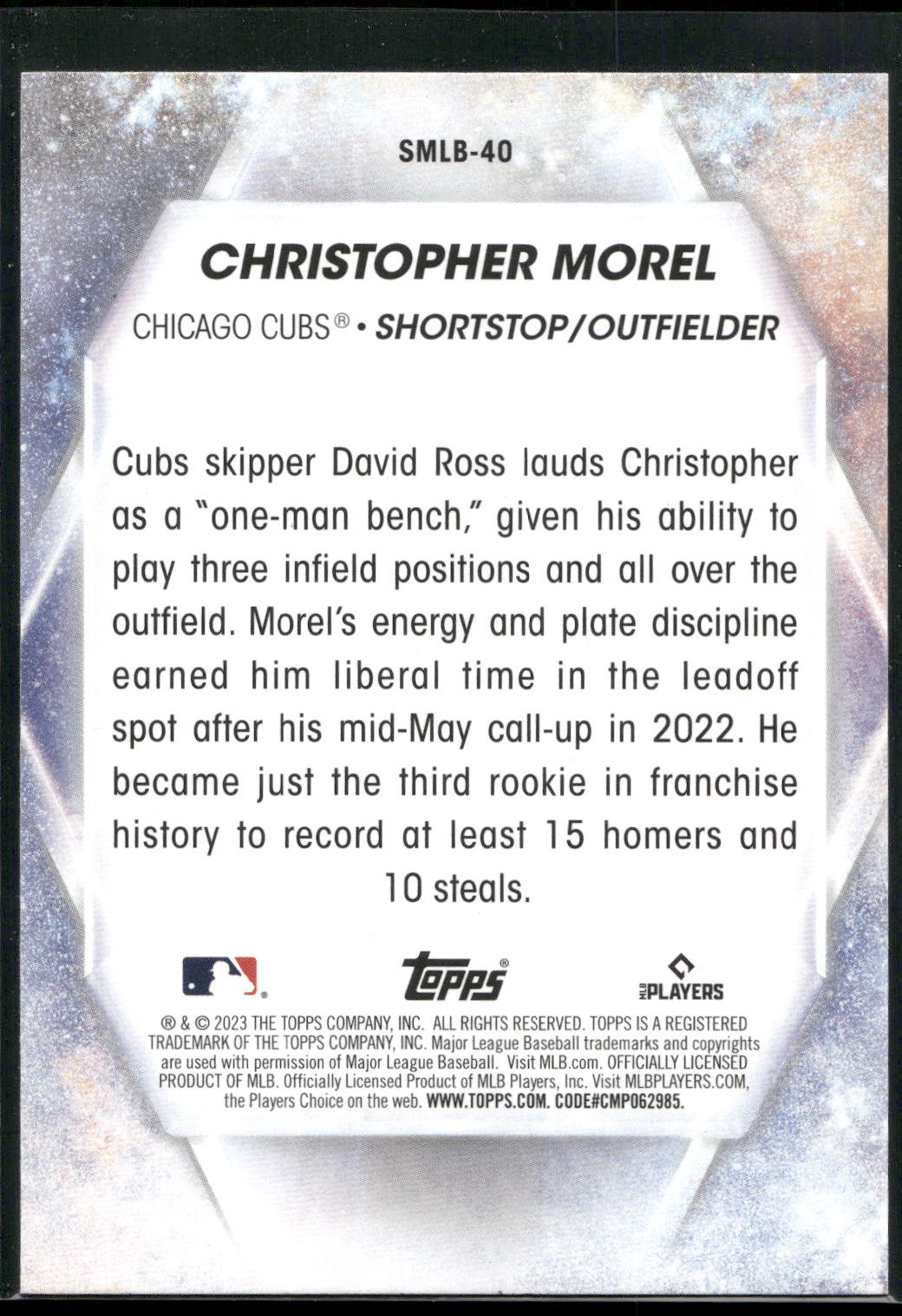 2023 Topps #SMLB-40 Christopher Morel Stars of MLB
