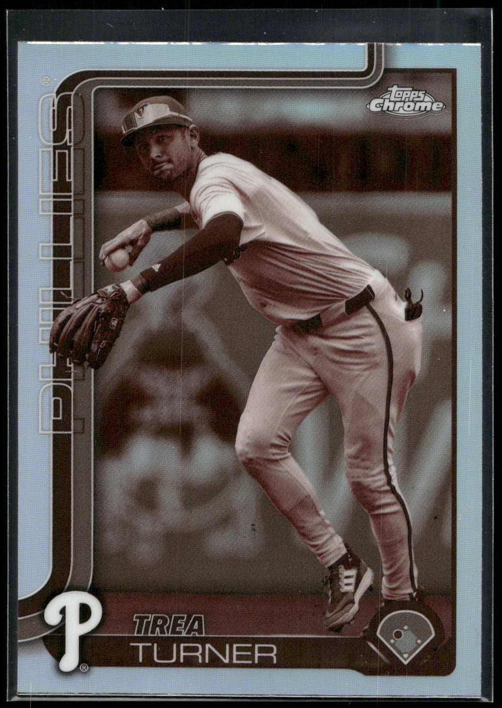2025 Topps Chrome #208 Trea Turner Sepia Refractors