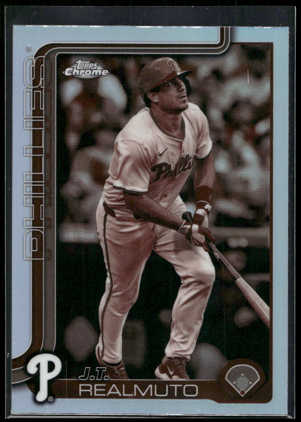 2025 Topps Chrome #2 J.T. Realmuto Sepia Refractors