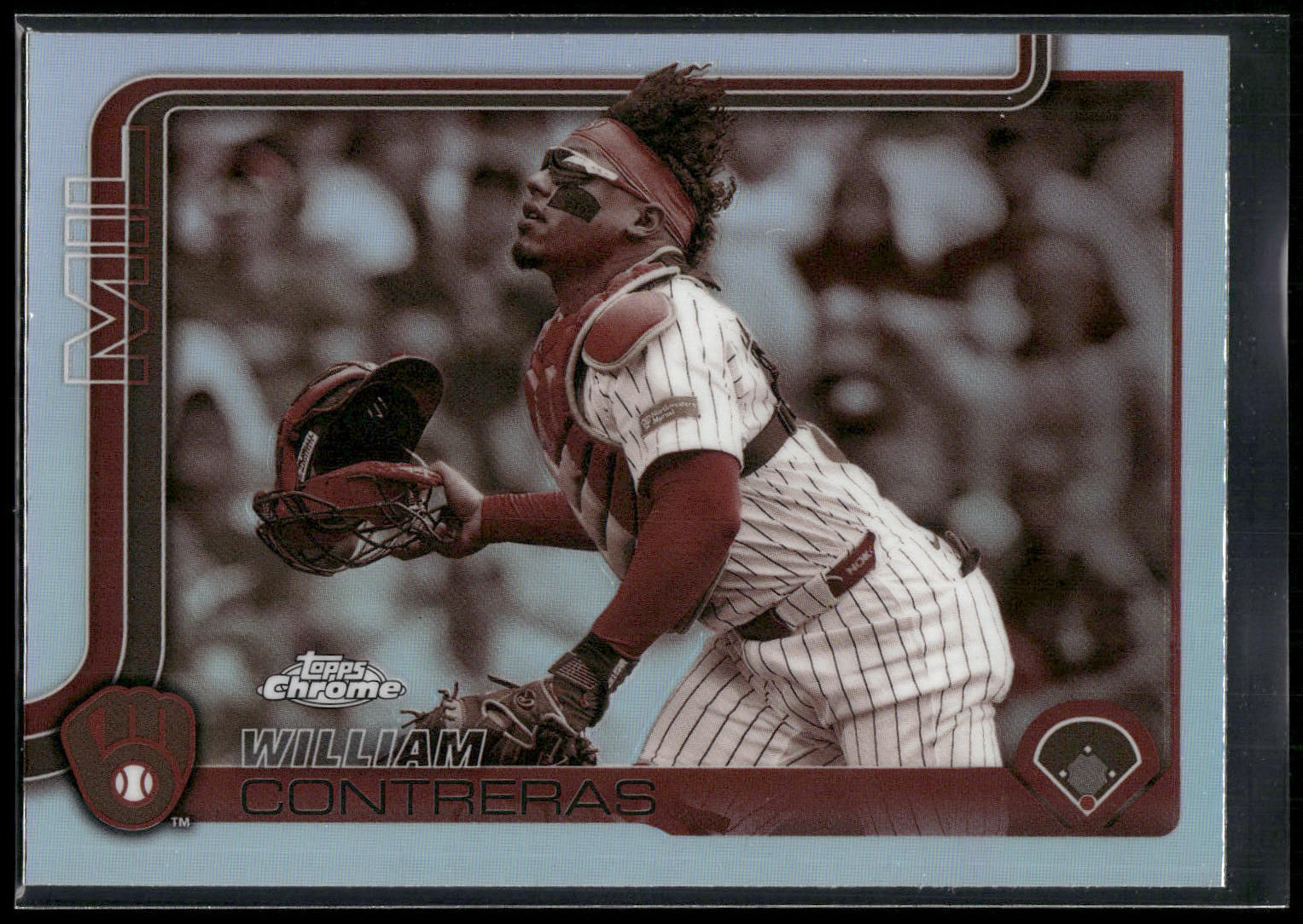 2025 Topps Chrome #25 William Contreras Sepia Refractors