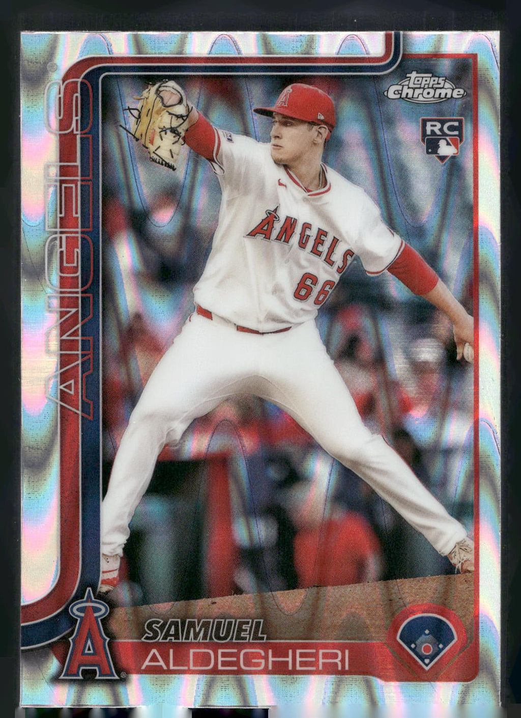 2025 Topps Chrome #59 Samuel Aldegheri RayWave Refractors