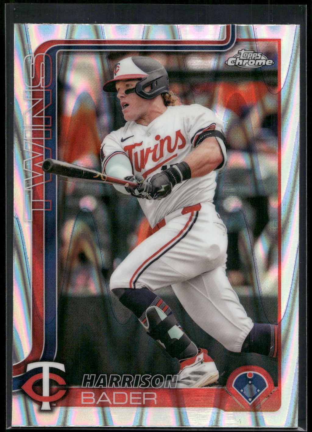 2025 Topps Chrome #62 Harrison Bader RayWave Refractors