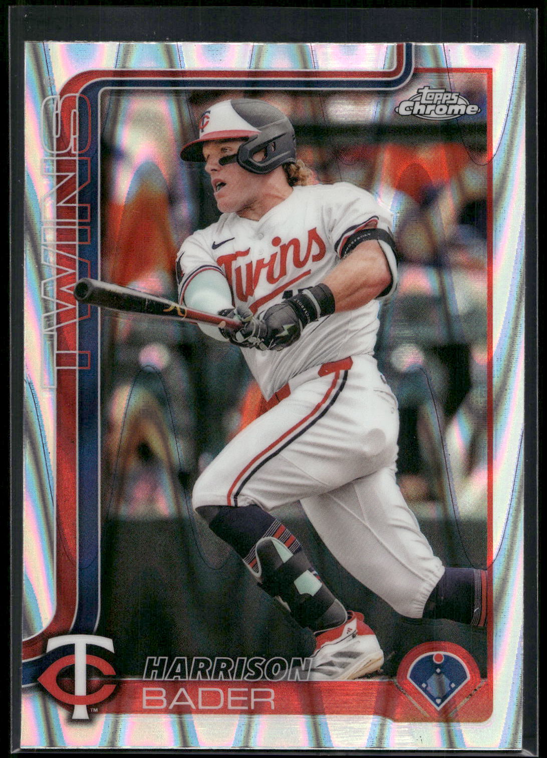 2025 Topps Chrome #62 Harrison Bader RayWave Refractors