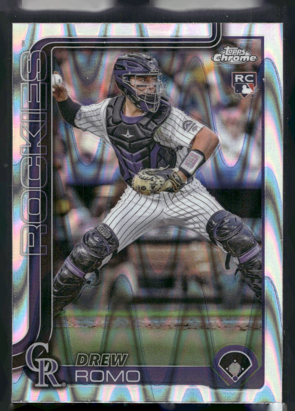2025 Topps Chrome #124 Drew Romo RayWave Refractors