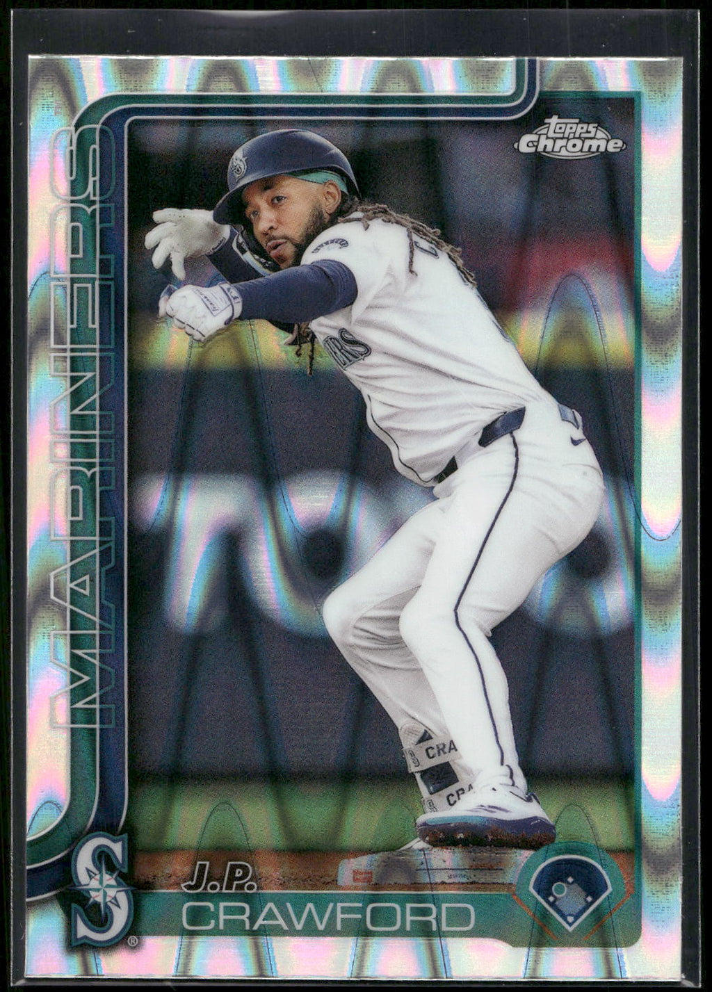 2025 Topps Chrome #181 J.P. Crawford RayWave Refractors