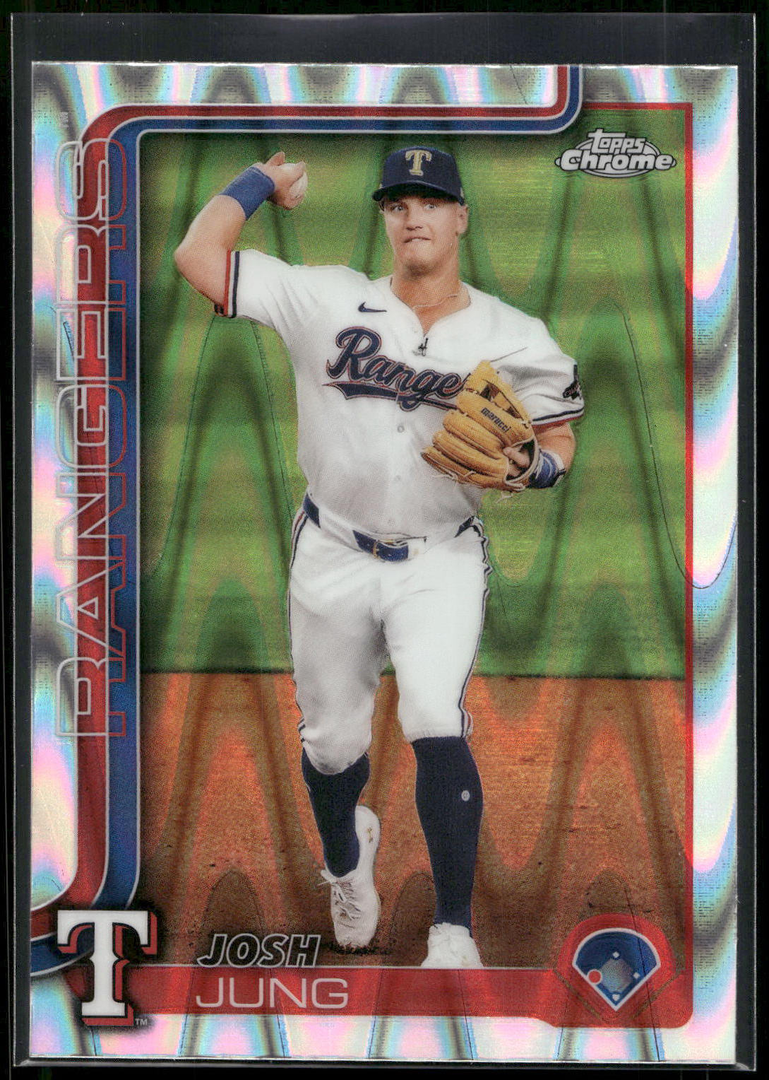 2025 Topps Chrome #220 Josh Jung RayWave Refractors